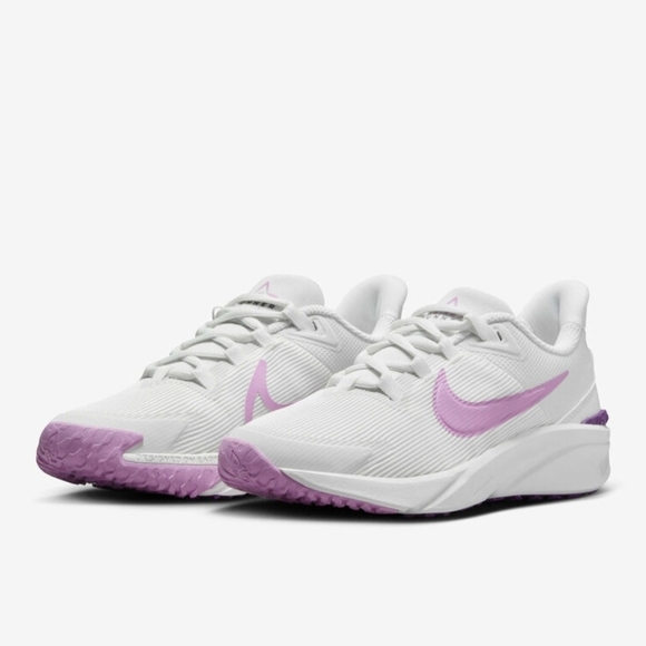 Nike Other - NWT Nike Star Runner 4 Girls Running Shoes | Size 7 | White & Purple Lightweight